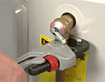 Replace the temperature and pressure relief valve in the event of any leakage from the valve